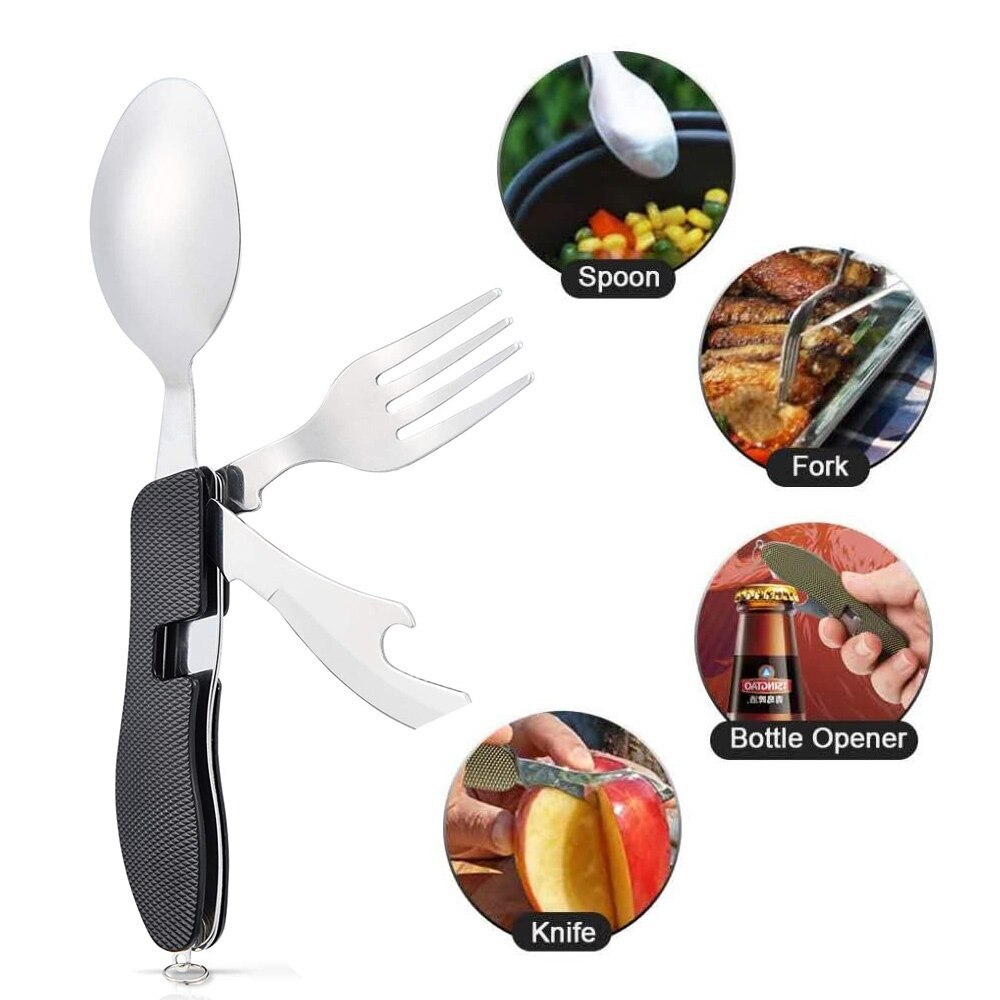 BlazingTableware Outdoor Folder Knife Fork Spoon