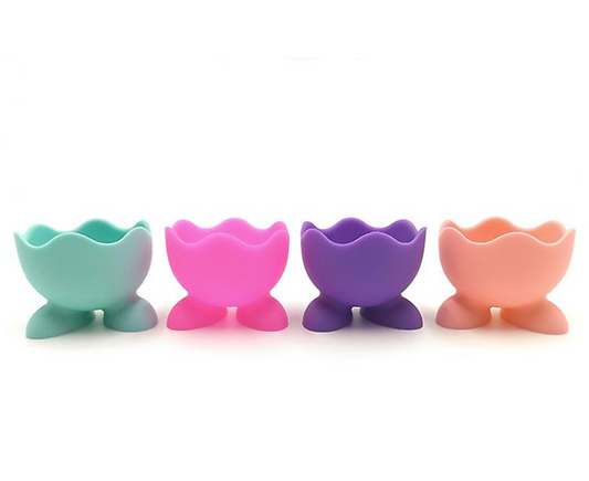 Blazing5 Pcs Silicone Egg Cup Colorful